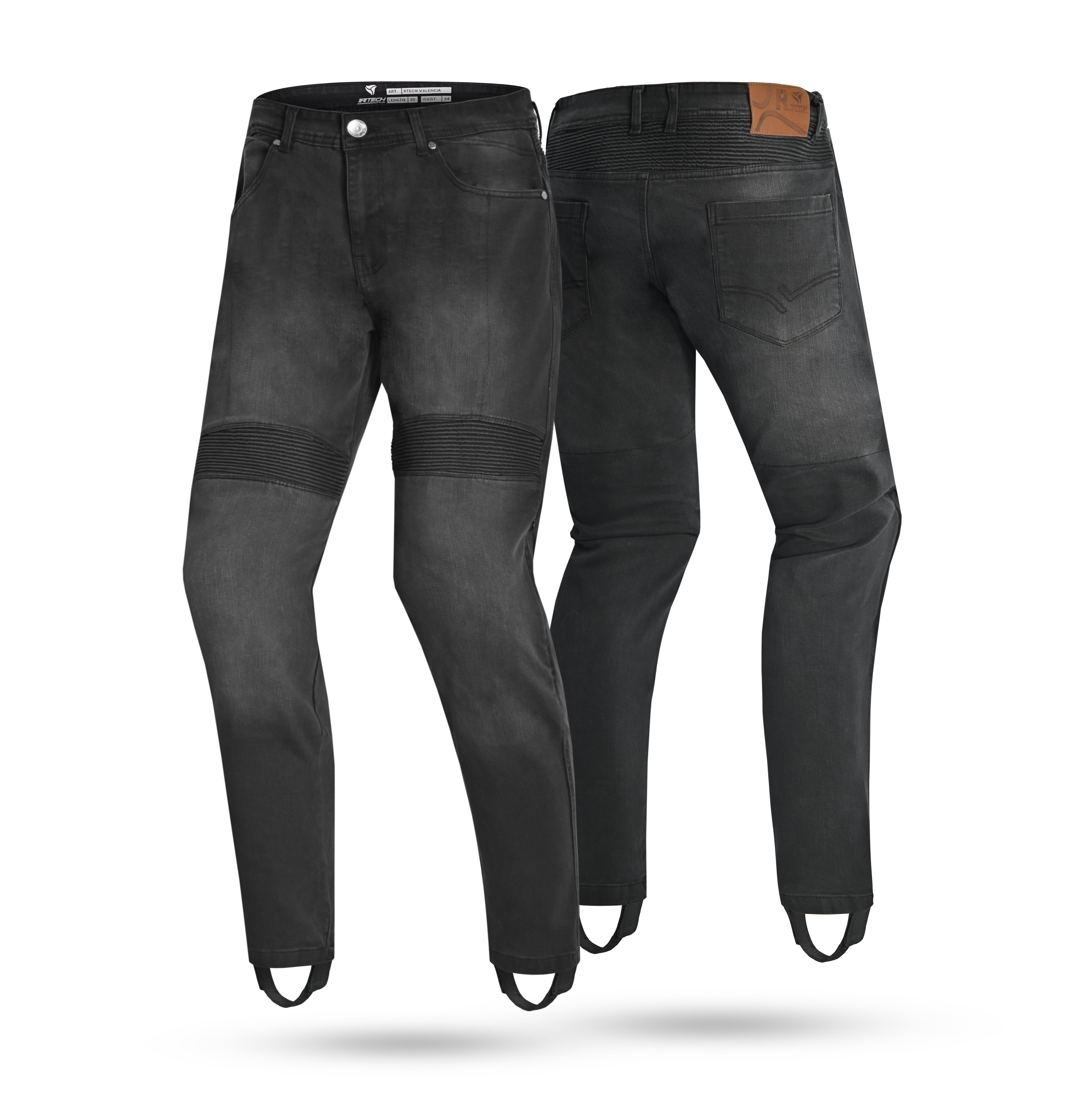 R-TECH- Pantalón Denim Valencia Negro 34L