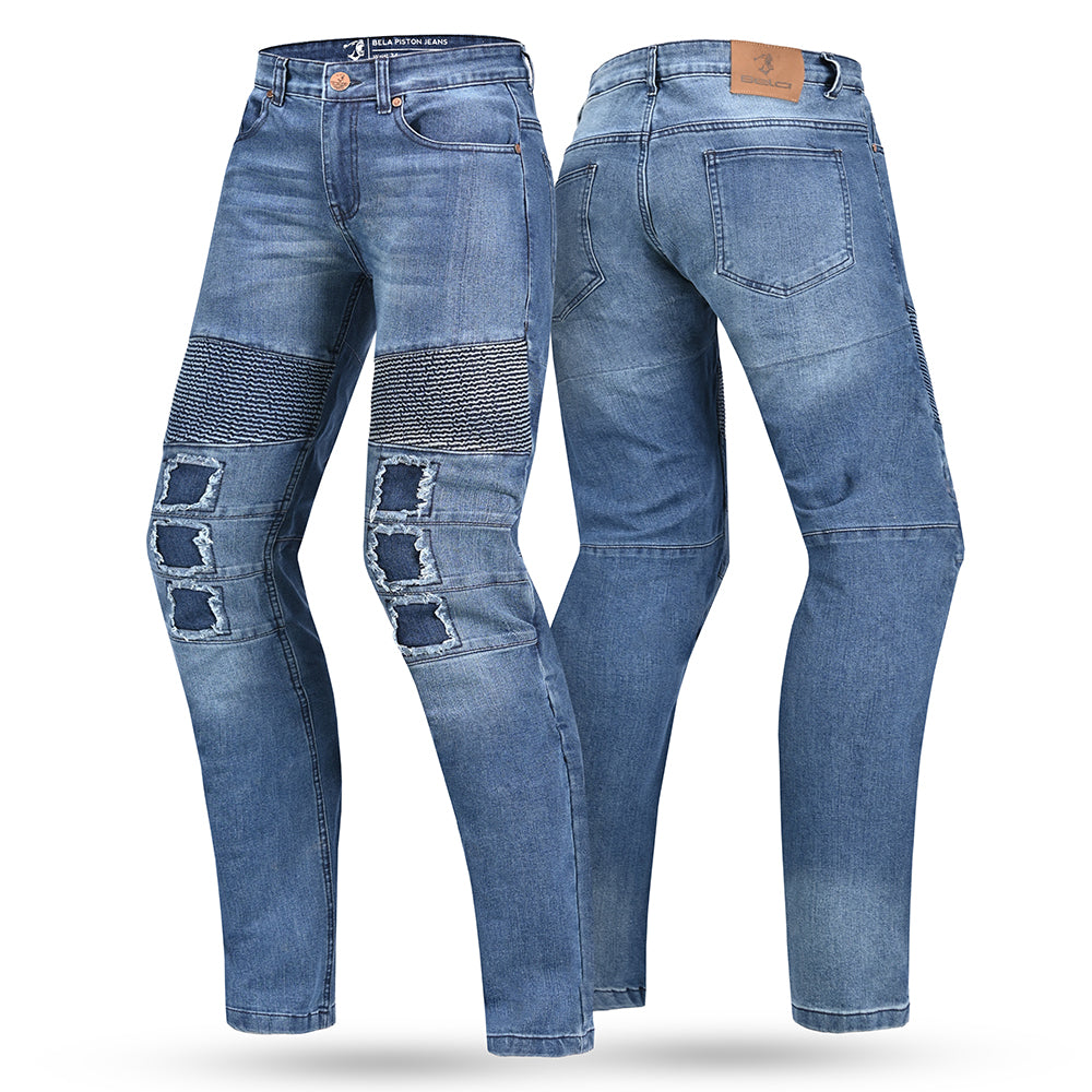 BELA - Pantalon Vaquero Piston Denim Jeans (MXD-405) AZUL SUCIO