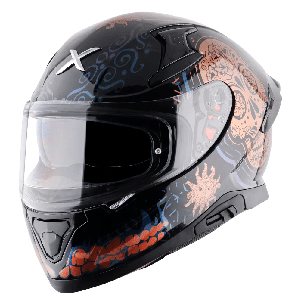 AXOR APEX TRANCE CASCO INTEGRAL DE MOTOCICLETA BLACK GOLD