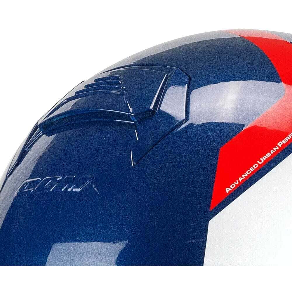 CGM 167D FLO SPORT Jet Casco De Moto Azul Blanco Rojo