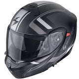 SCORPION EXO-930 EVO ARDENS CASCO MODULAR NEGRO MATE PLATA - CASCO