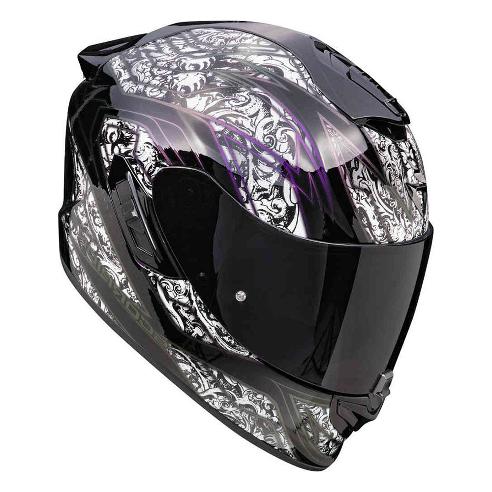 SCORPION EXO-1400 EVO II AIR FANTASY INTEGRAL CASCO Negro-Blanco