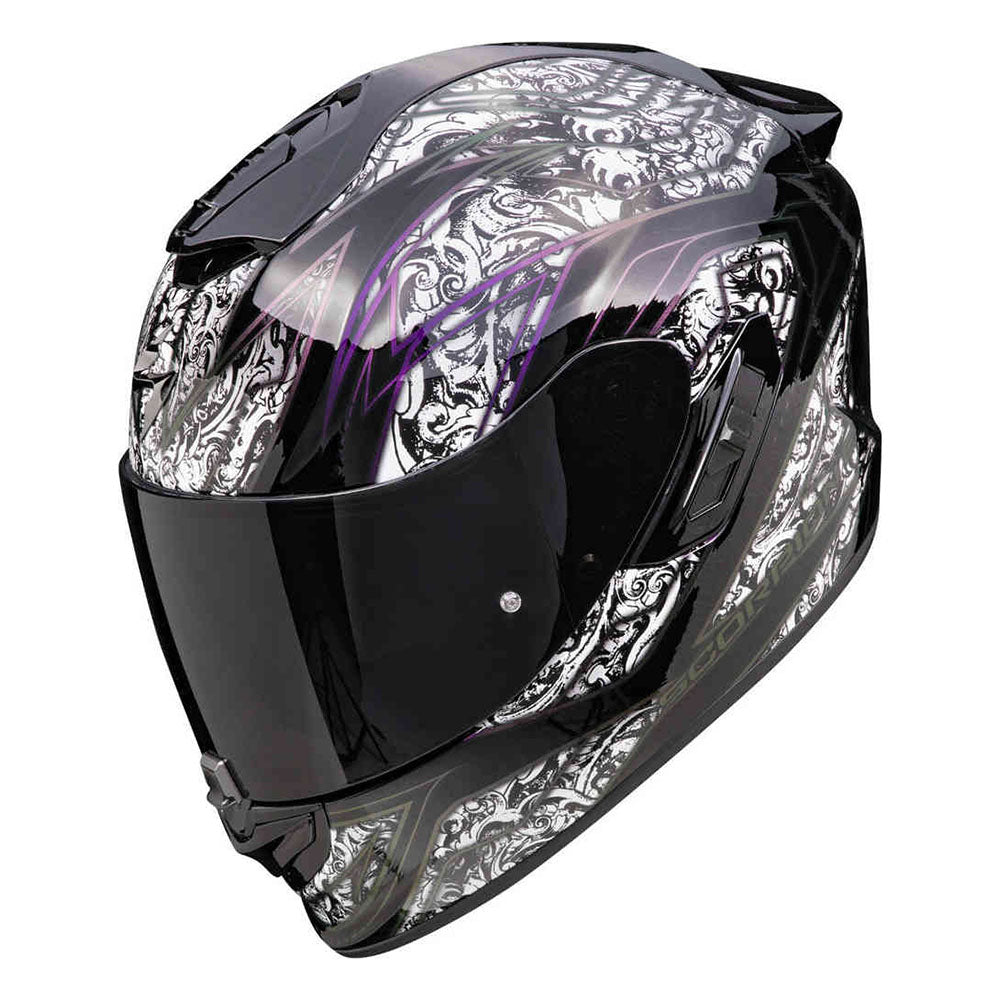 SCORPION EXO-1400 EVO II AIR FANTASY INTEGRAL CASCO Negro-Blanco