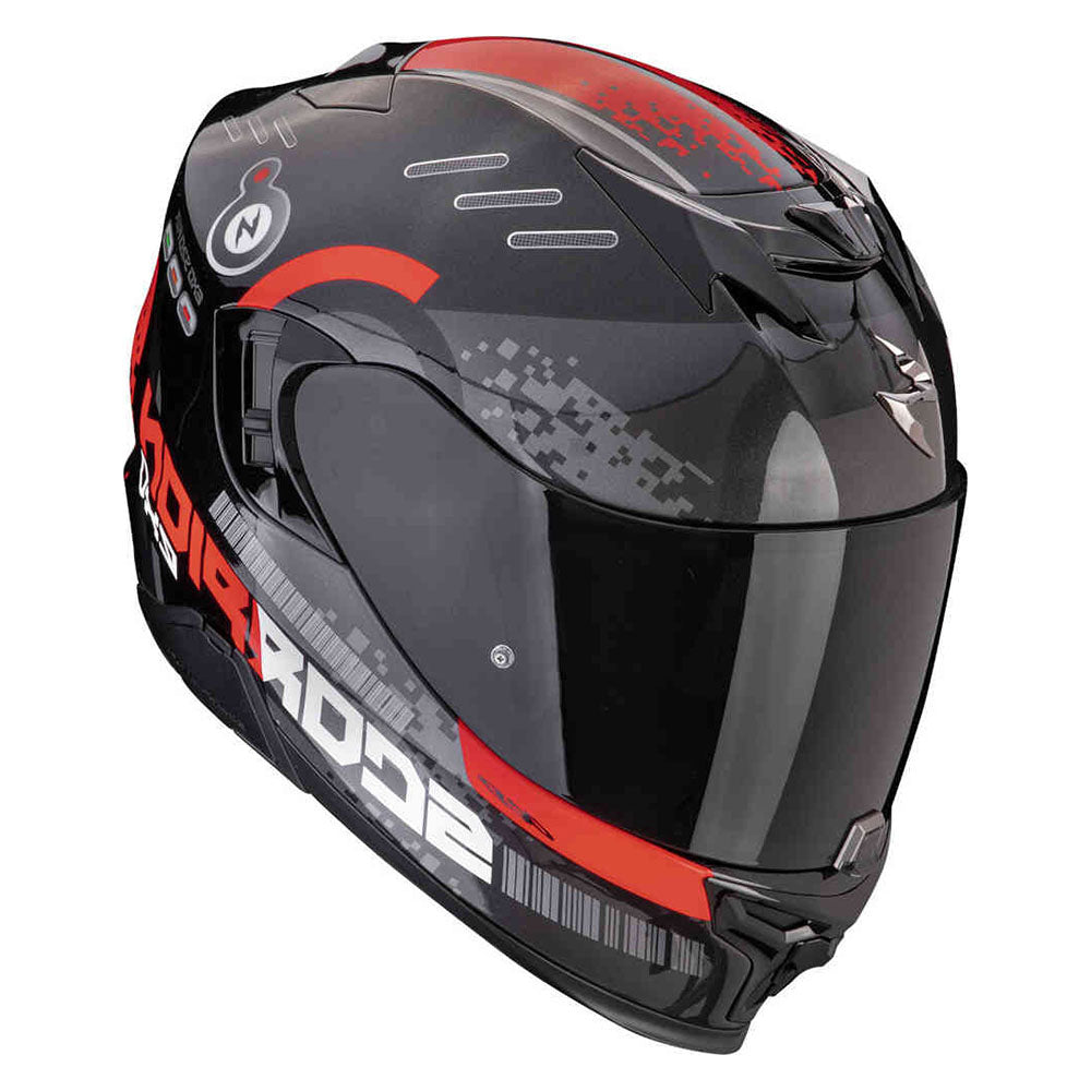 SCORPION EXO 520 EVO AIR TITAN INTEGRAL CASCO Negro metal-Rojo