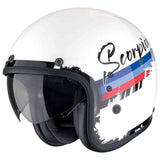SCORPION BELFAST EVO ADONIS ABIERTO CASCO Blanco Rojo Azul - CASCO