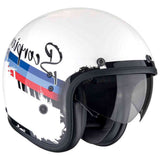 SCORPION BELFAST EVO ADONIS ABIERTO CASCO Blanco Rojo Azul - CASCO