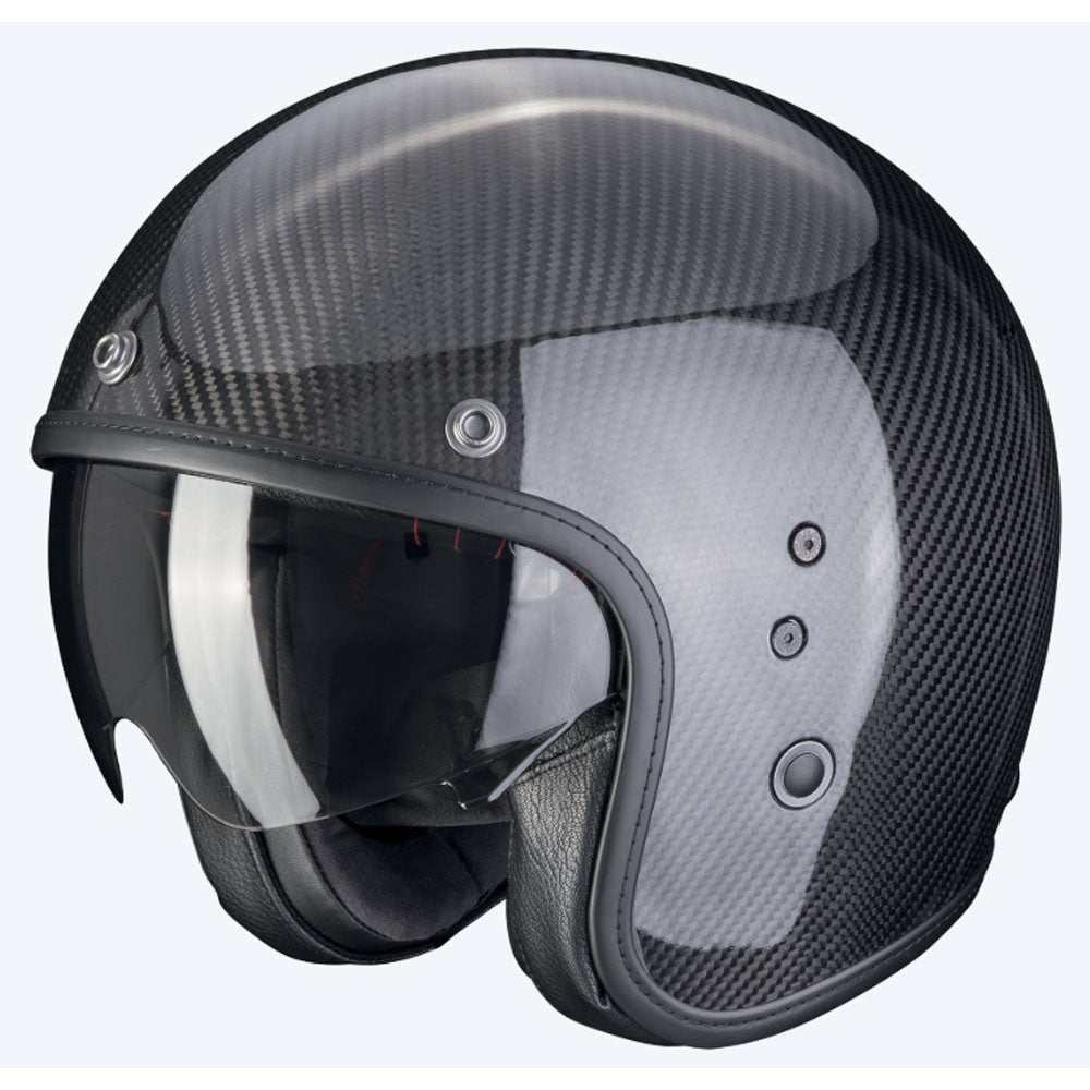 SCORPION BELFAST EVO CARBON SOLID Casco Abierto Negro - CASCO