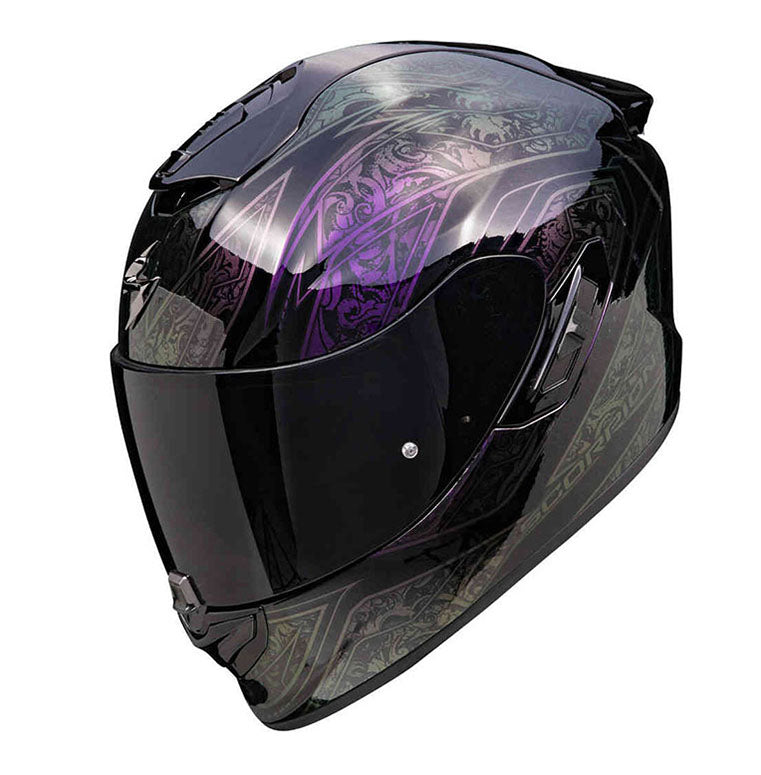 SCORPION EXO-1400 EVO II AIR  FANTASY INTEGRAL CASCO Negro-Camaleon