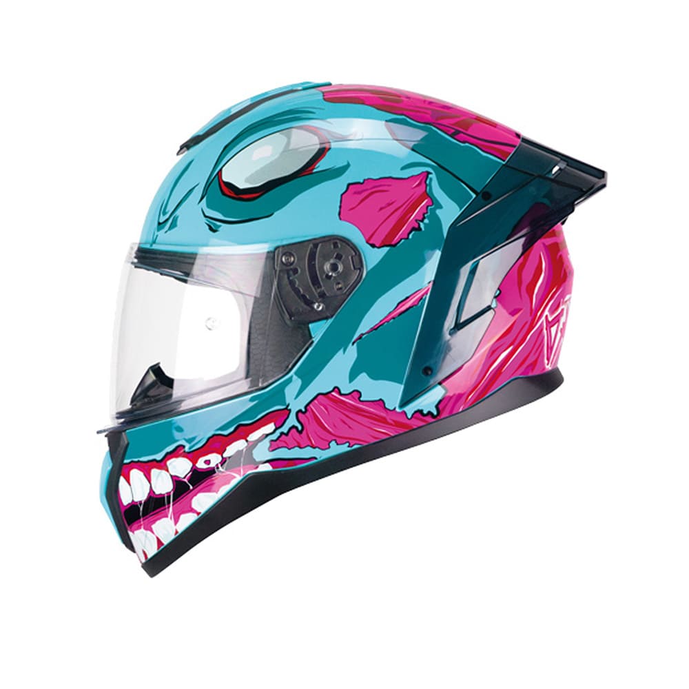 blue and pink motorcycle helmet ILM Full Face with Pinlock Compatible Clear&Tinted Visors Fins Street Bike Motocross Casco DOT Model Z501(Rose Agent, Large) : Automotive HJCs second Scorpion EXO-R1 Evo II Air