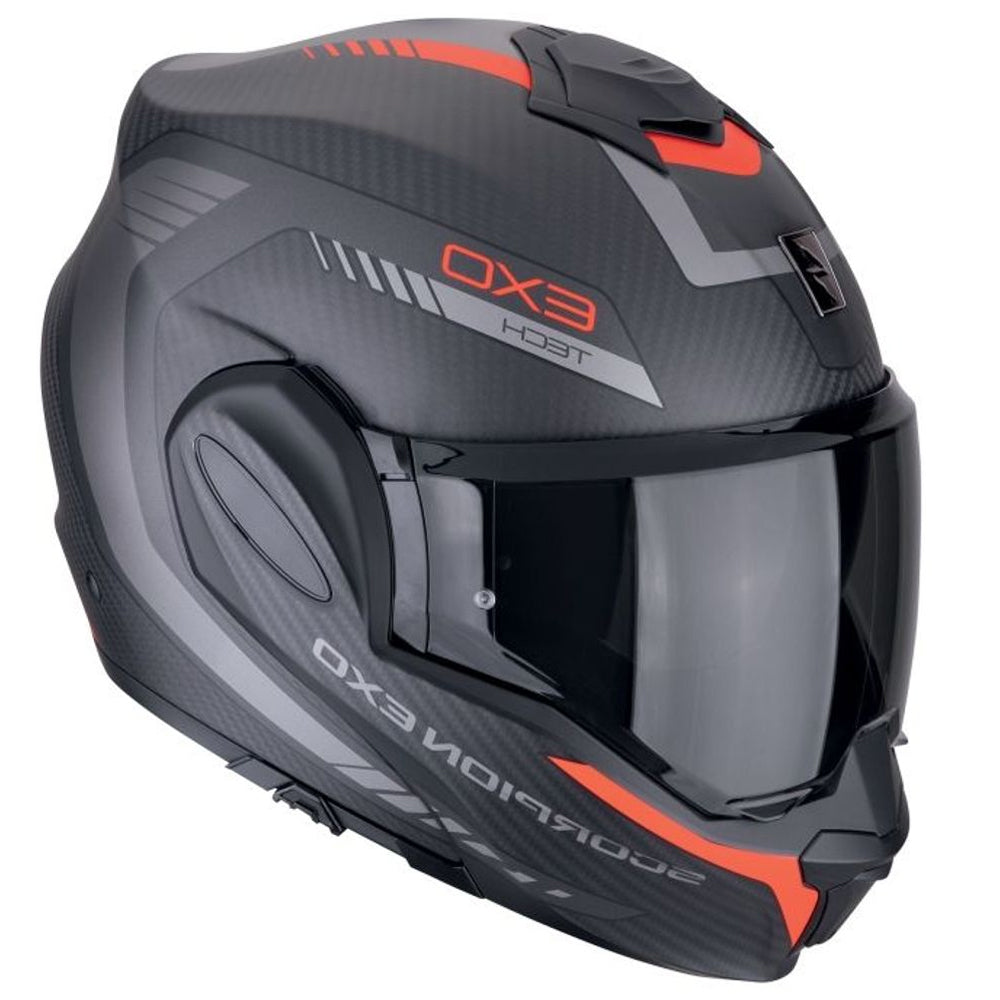 Scorpion EXO Tech Evo Carbon Cosy Flip Front Casco de motocicleta - CASCO