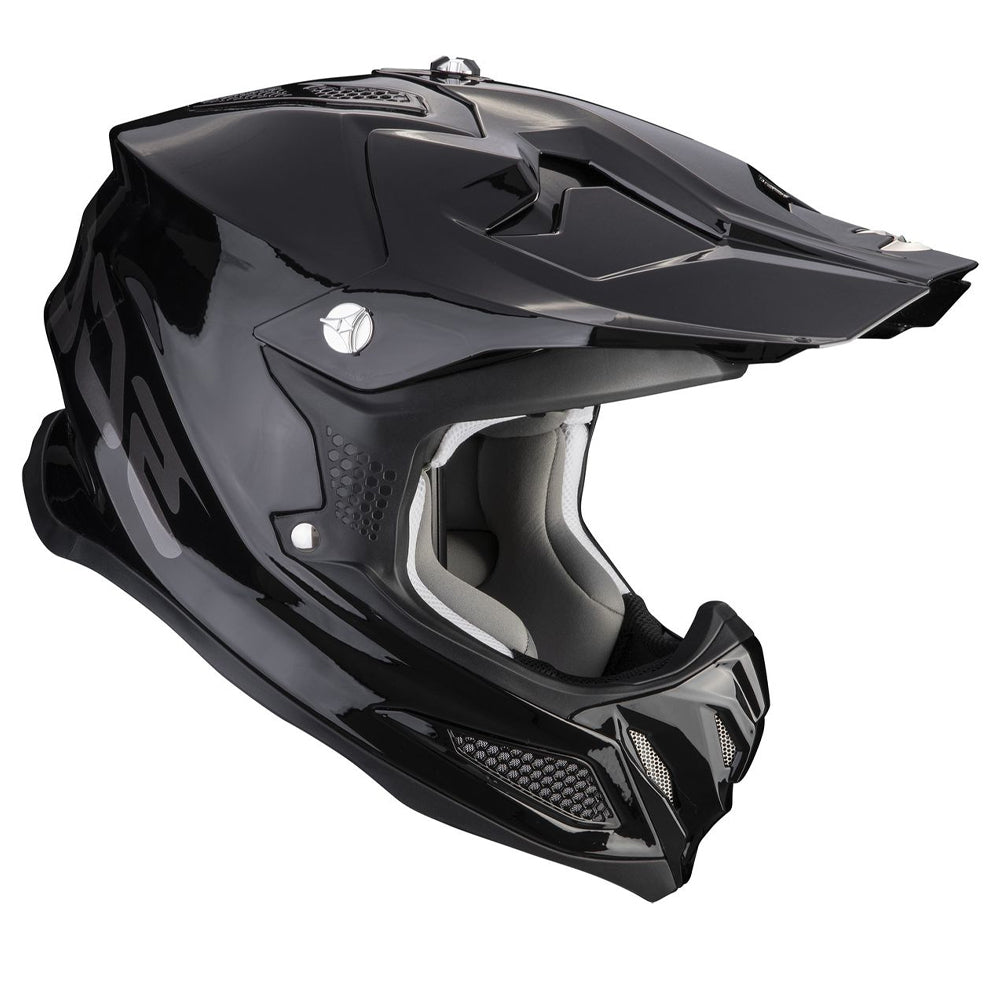 SCORPION VX 22 AIR SOLID Motocross Casco Negro - CASCO