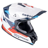 SCORPION VX-16 EVO AIR ROD Enduro Moto Casco Blanco Rojo Azul - CASCO