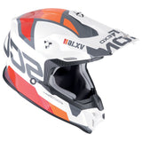 SCORPION VX 16 EVO AIR ANALOG Enduro Moto Casco Blanca Naranja - CASCO