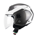CGM 167L FLO BICO Urbano Abierto Jet Casco Blanco Gris Largo