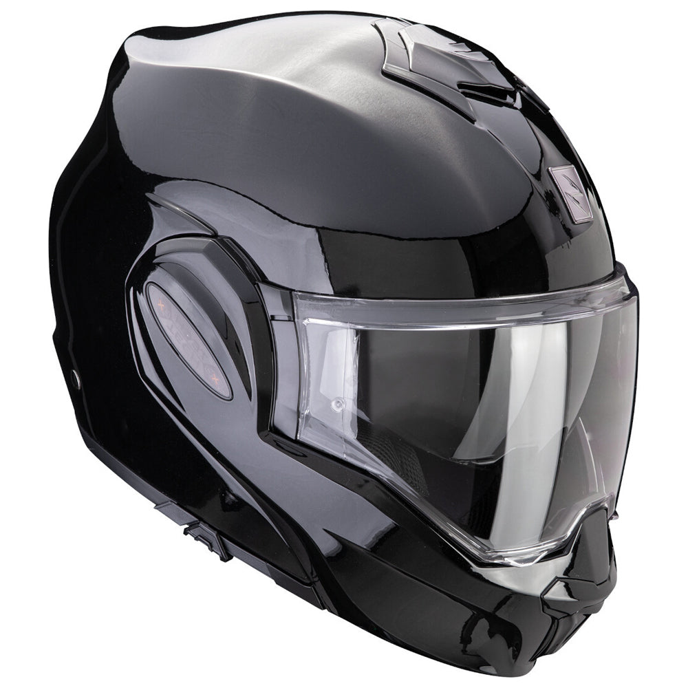 SCORPION Exo-Tech Evo Pro Solid Casco Modular Negro Metálico - CASCO