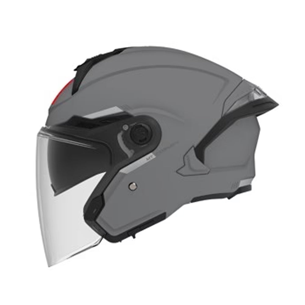 MT COSMO SV SOLID A2 Casco Abierto Para Moto Urbana Gris Brillo - CASCO
