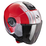 SCORPION EXO-CITY II VEL Abierto Jet Casco Rojo Blanco - CASCO