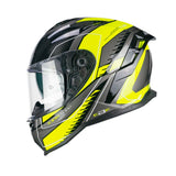CGM 363 SHOT RACE Integral Moto Casco Negro fluo amarillo