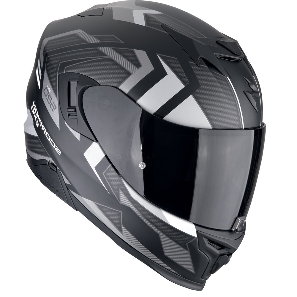 SCORPION EXO-520 EVO AIR SENSUS Integral Casco Negro Plata 