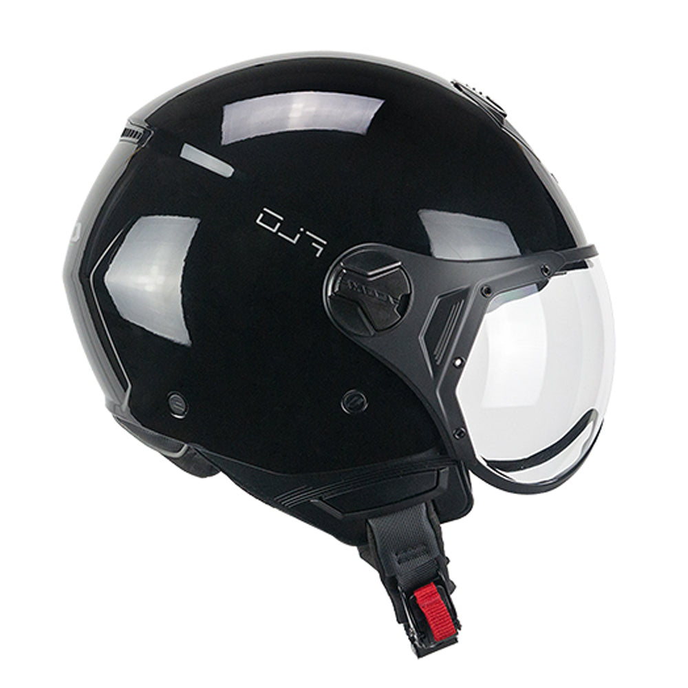 CGM 167A FLO MONO Scooter Cara Abierta Jet Casco Negro Forma