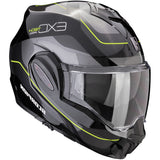SCORPION Exo-Tech Evo Pro Commuta Casco modular Negro Plata Amarillo - CASCO