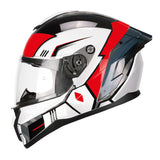 CGM 330S RIOT SPACE Integral Moto Casco Blanco Negro Rojo