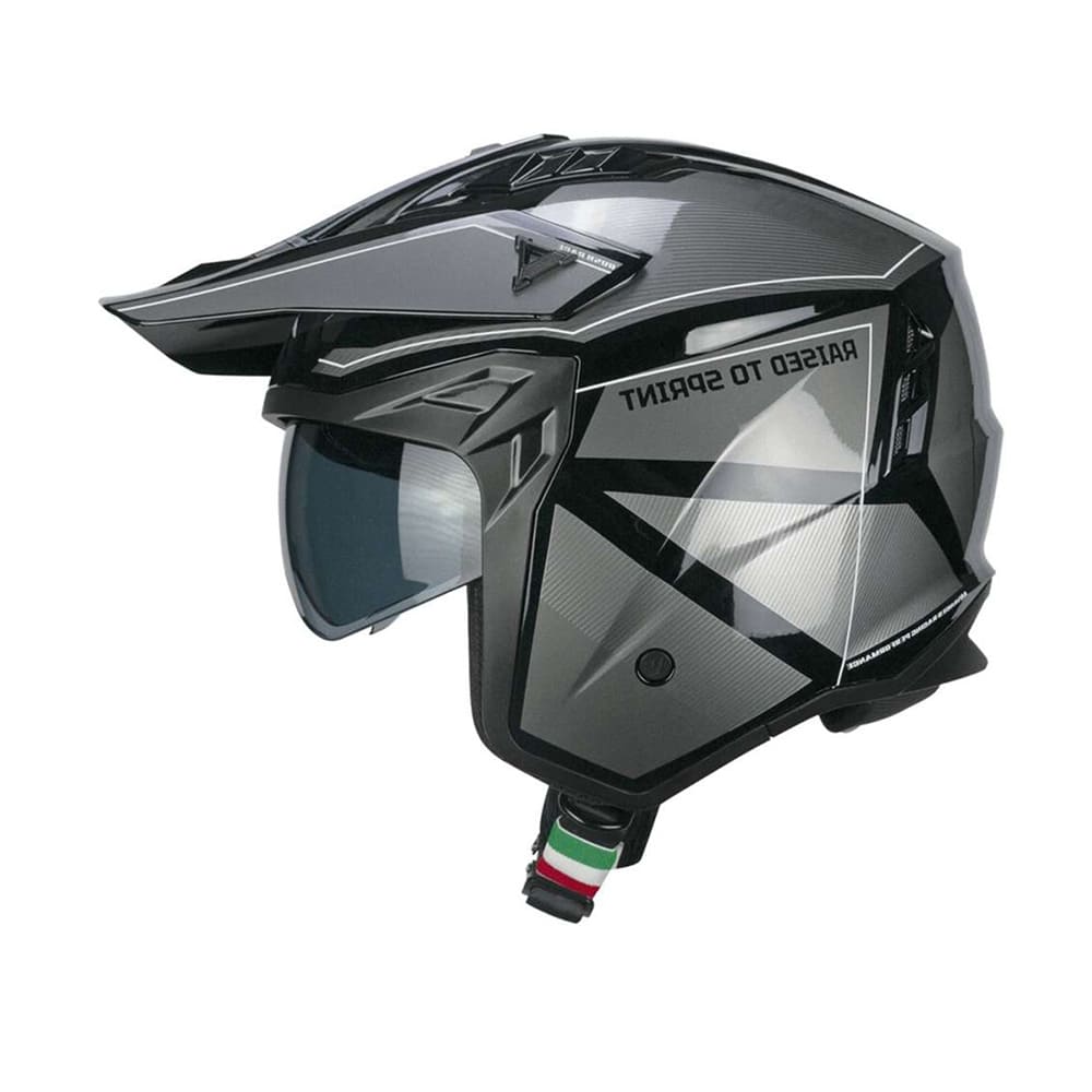 CGM 155S Rush Race Casco Jet Moto Negro Grafito