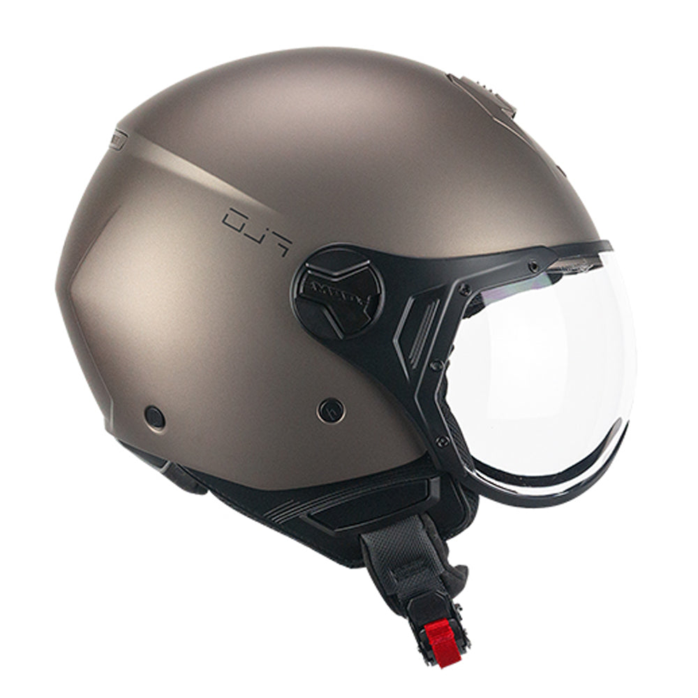 CGM 167A FLO MONO Abierto Jet Casco Gris Tórtola Satinado