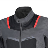 R-TECH SPIRAL MESH CHAQUETA DE MOTO DE HOMBRE TEXTIL NEGRO ROJO ANTRACITA