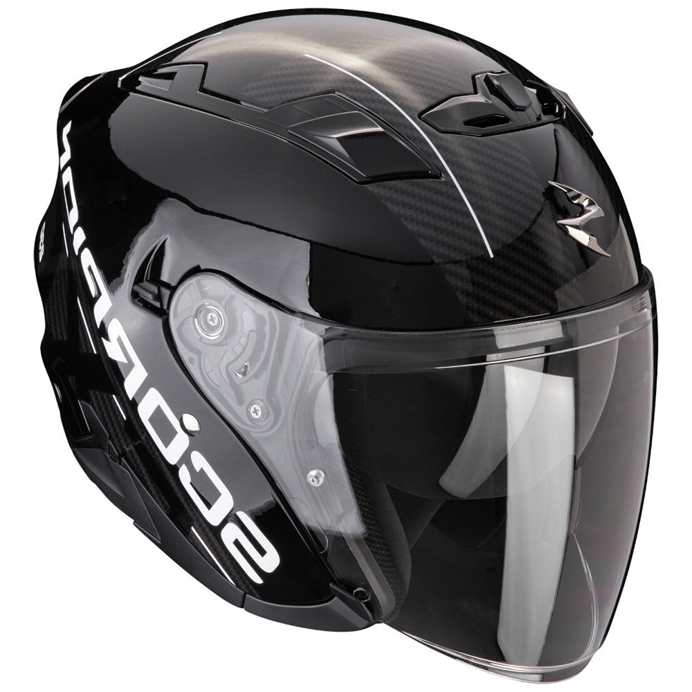 SCORPION EXO 230 QR Abierto Casco Negro Plata - CASCO