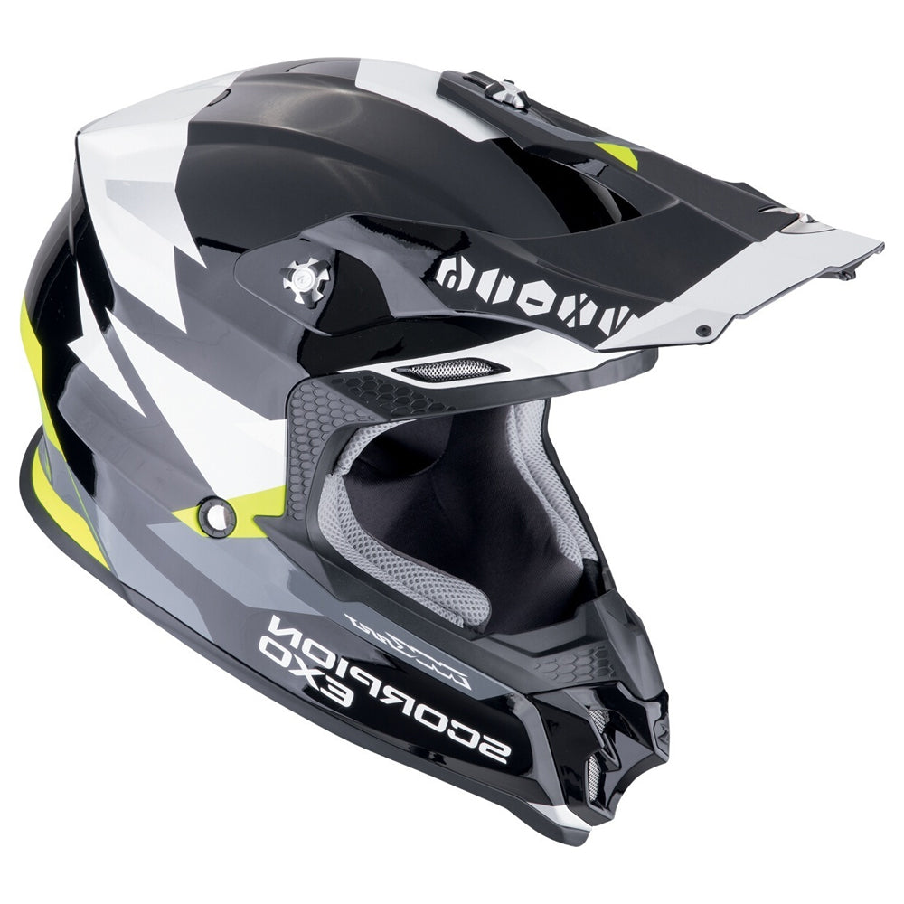 SCORPION VX-16 EVO AIR ROD Enduro Moto Casco Negro Amarillo - CASCO