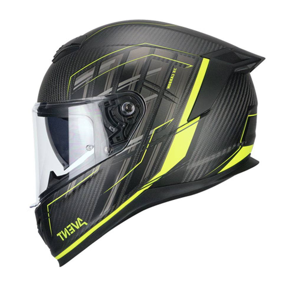 CGM 361 AVENT PRO SPORT Moto Integral Casco Amarillo Carbón Fluo Mate