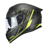 CGM 361 AVENT PRO SPORT Moto Integral Casco Amarillo Carbón Fluo Mate