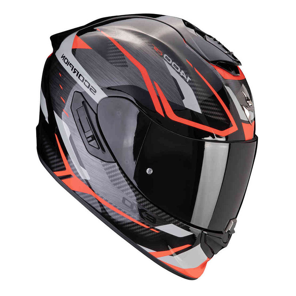 SCORPION EXO-1400 EVO II AIR ACCORD INTEGRAL CASCO Gris-Rojo