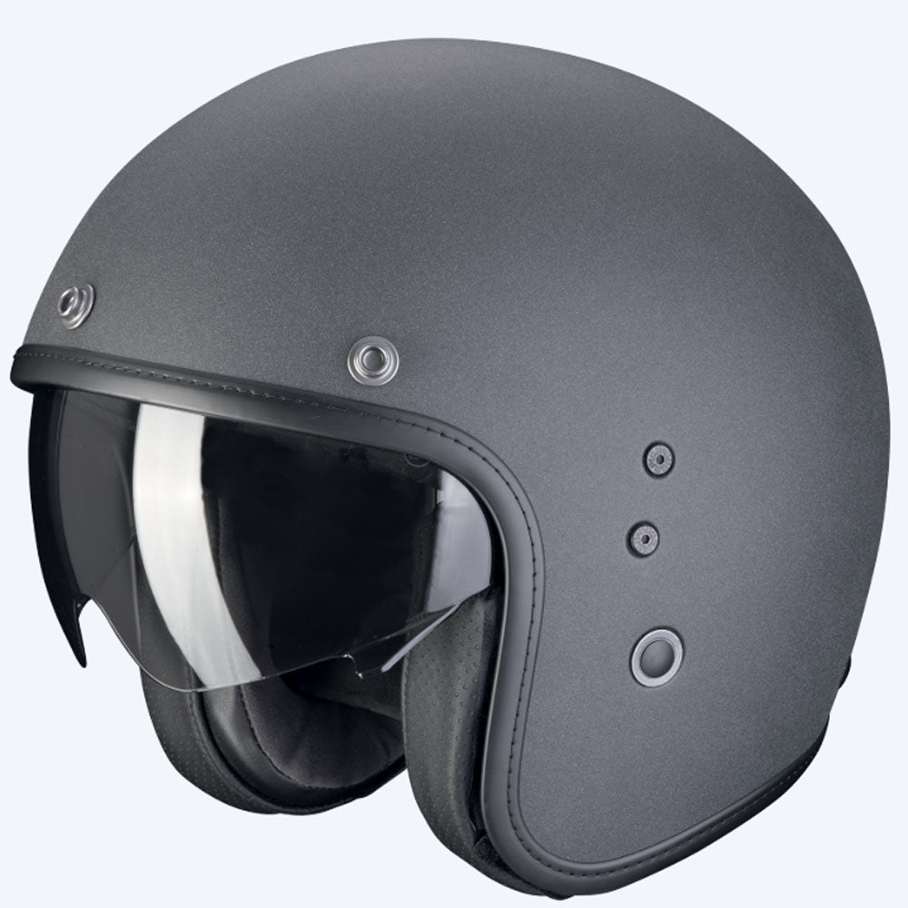 SCORPION - BELFAST EVO GRAPHITE ABIERTO CASCO Gris oscuro - CASCO