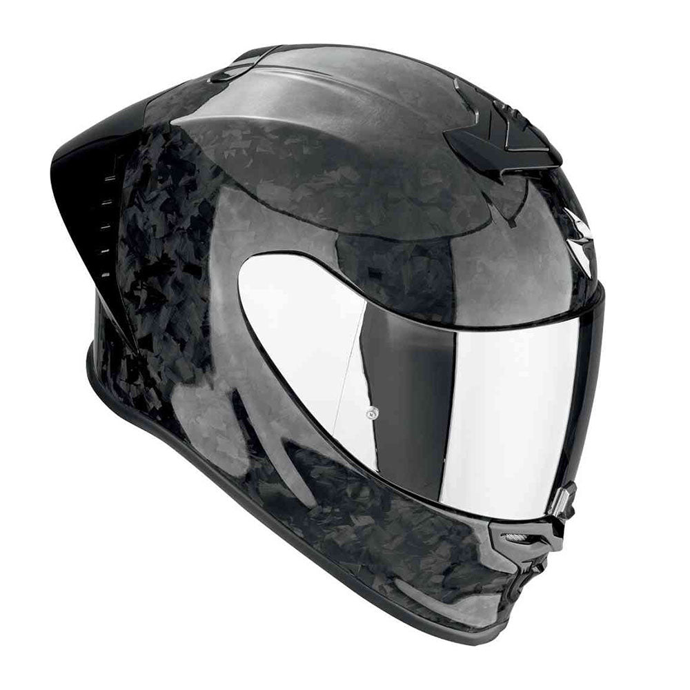 SCORPION EXO R1 EVO CARBON AIR SOLID INTEGRAL CASCO Negro