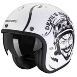 SCORPION BELFAST EVO ROMEO ABIERTO CASCO Blanco mate-Negro - CASCO