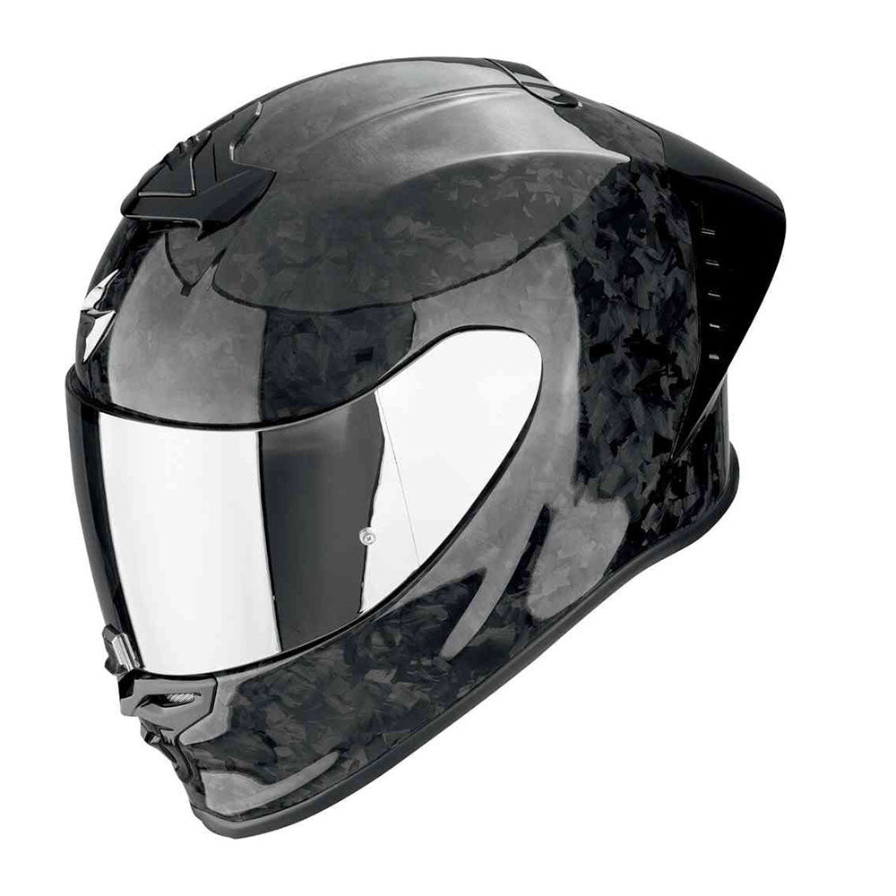 SCORPION EXO R1 EVO CARBON AIR SOLID INTEGRAL CASCO Negro