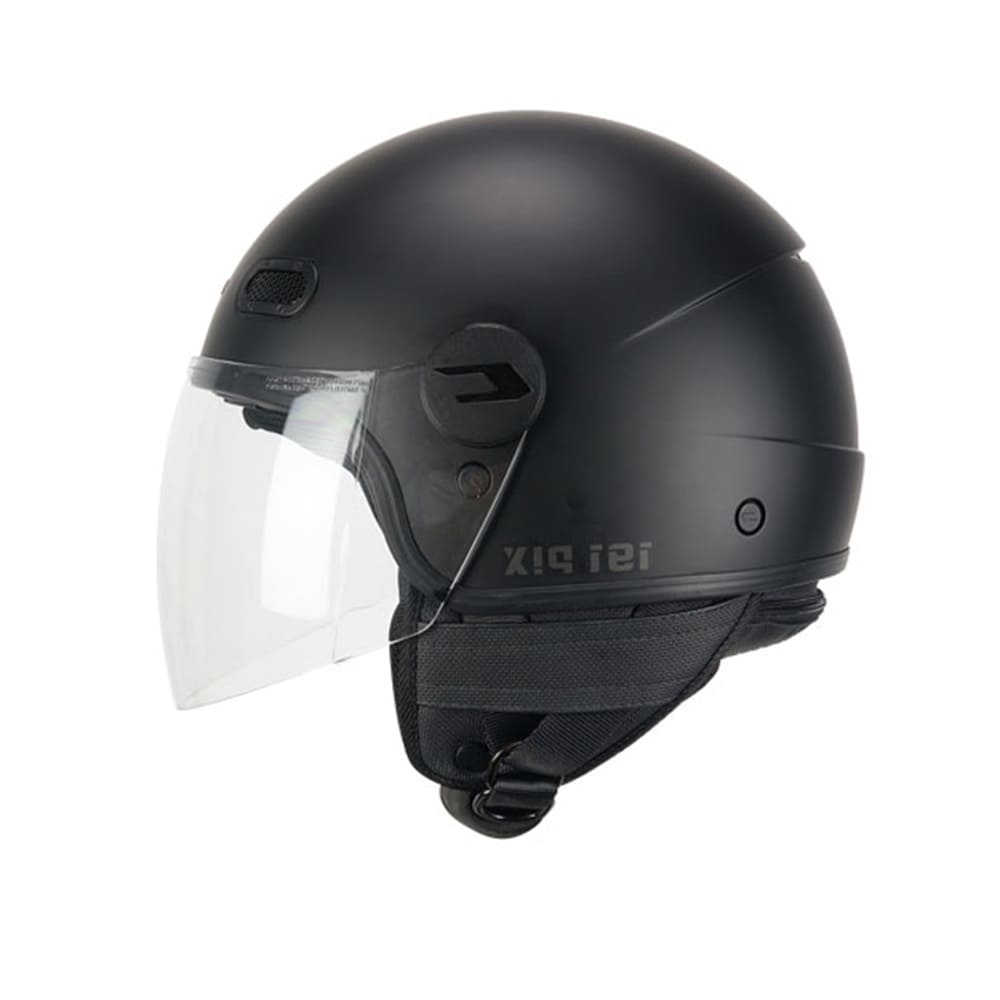 CGM 191A PIX MONO DEMI Jet Moto Casco Negro Mate Largo