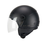 CGM 191A PIX MONO DEMI Jet Moto Casco Negro Mate Largo
