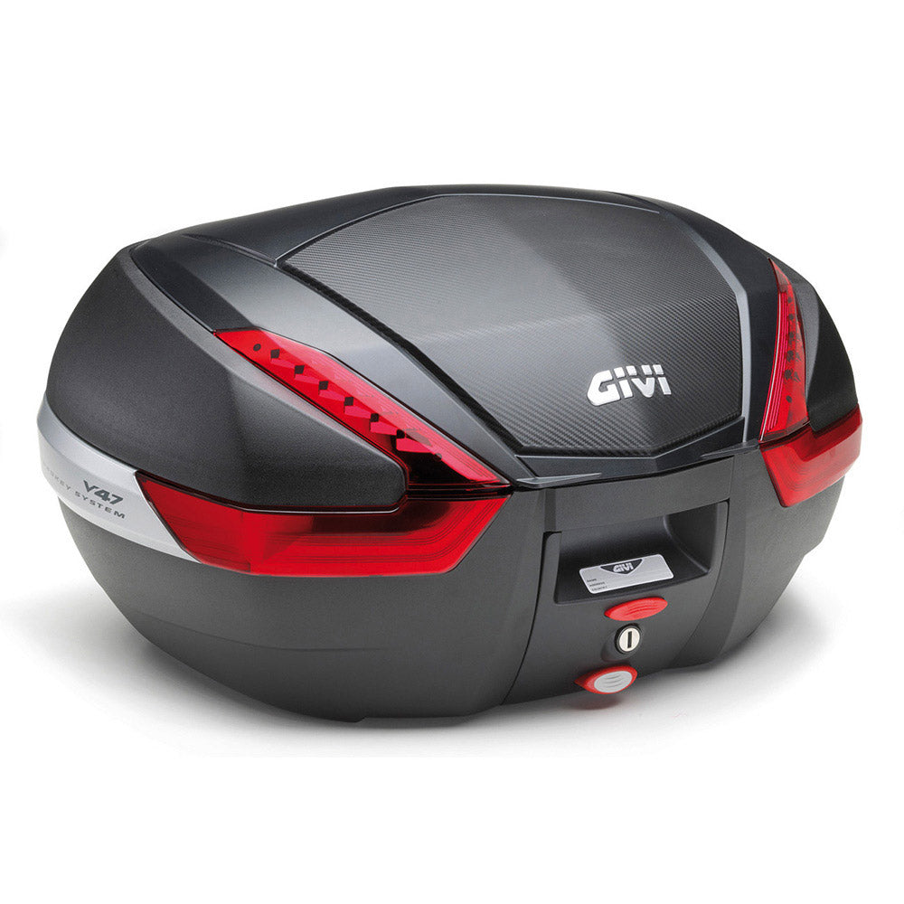 GIVI MK V47 Maleta Moto Carbono Negro Reflectores Rojos 47 L - Accesorios
