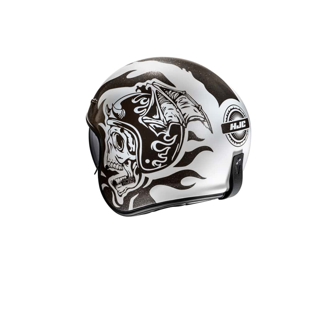 HJC V31 Flame MC5 abierto para motocicleta retro estilo urbano Casco