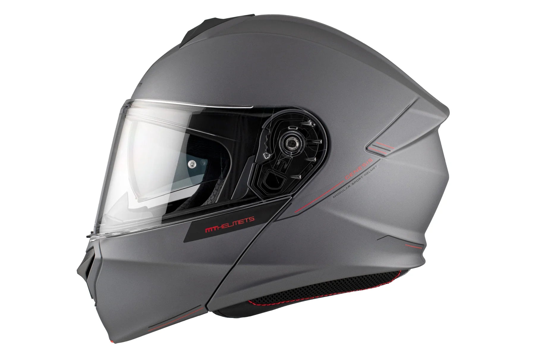 MT Genesis SV Solid A1 MOTO CASCO TITANIO MATE