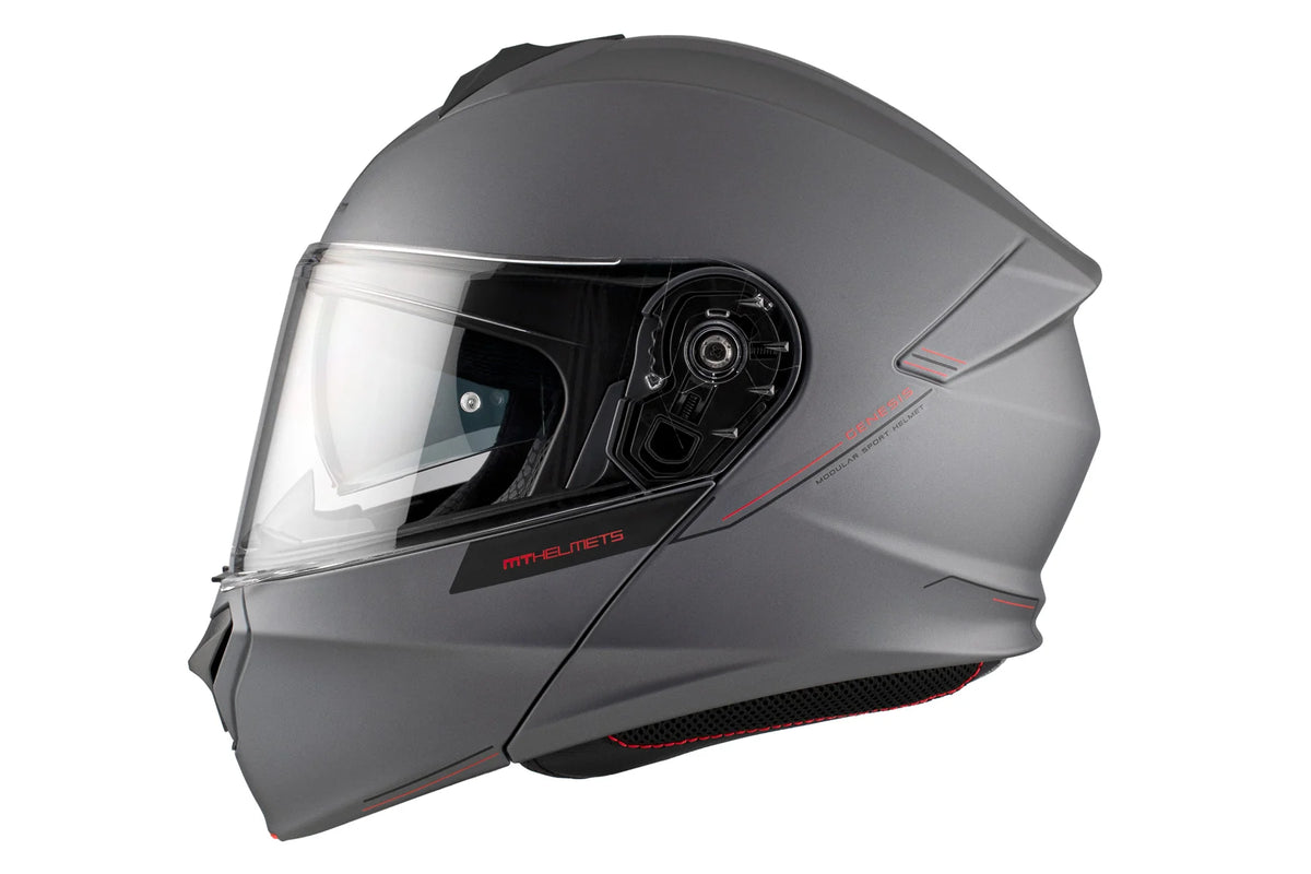 MT Genesis SV Solid A1 MOTO CASCO TITANIO MATE