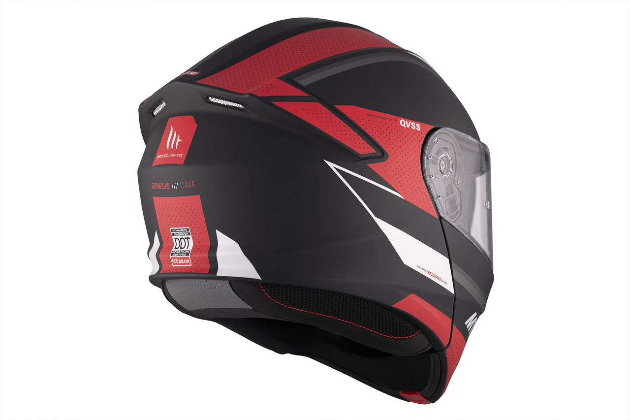 MT GENESIS SV CAVE A5 MATE CASCO DE MOTO ABATIBLE HACIA ARRIBA