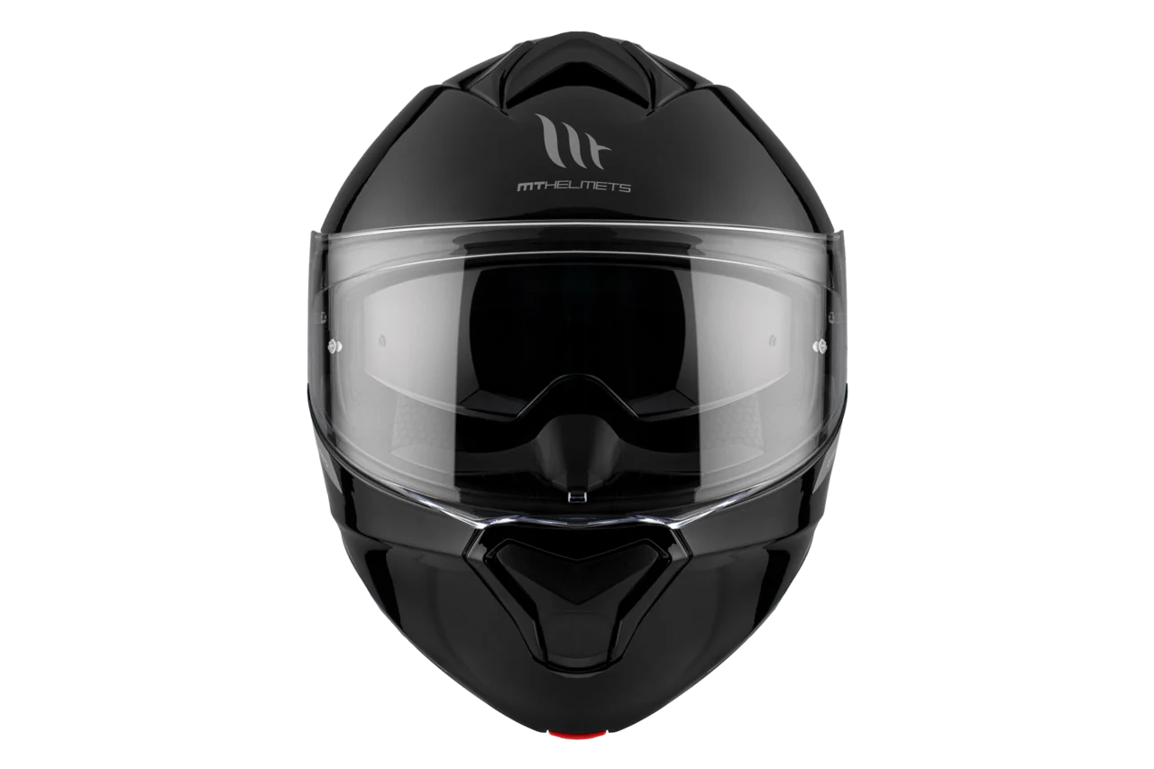 MT Genesis SV Solid A1 abatible, negro brillante Casco de motocicleta 