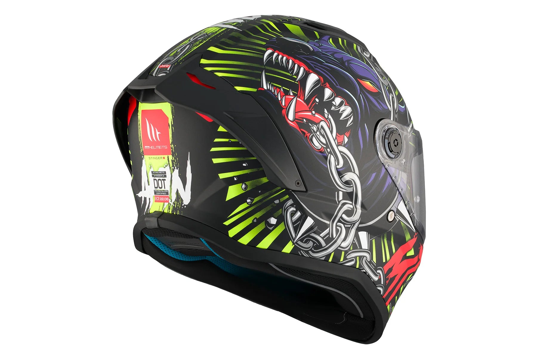 MT Stinger 2 AKIN A3 mate Casco integral para motocicleta homologación ECE