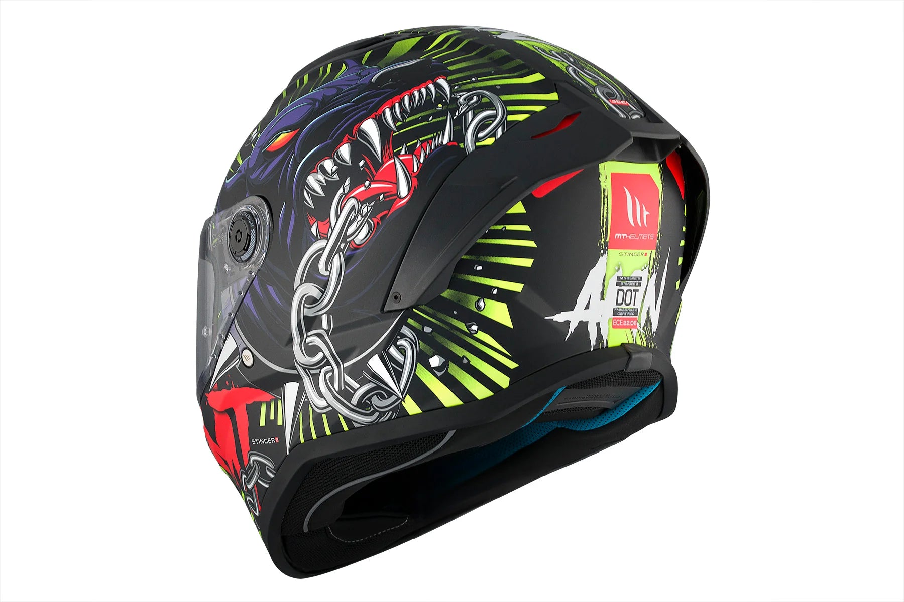 MT Stinger 2 AKIN A3 mate Casco integral para motocicleta homologación ECE