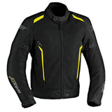 Chaqueta de moto de turismo de verano Seventy SD-Jt32 para hombre, color negro y amarillo flúor