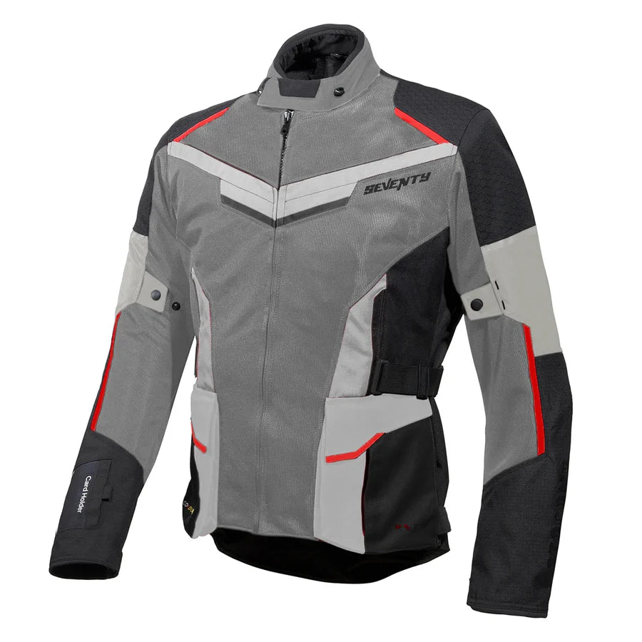 SEVENTY SD-JT70 ATACAMA CHAQUETA DE VERANO PARA HOMBRE NEGRO/GRIS/ROJO